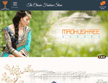 Tablet Screenshot of madhushreesarees.com